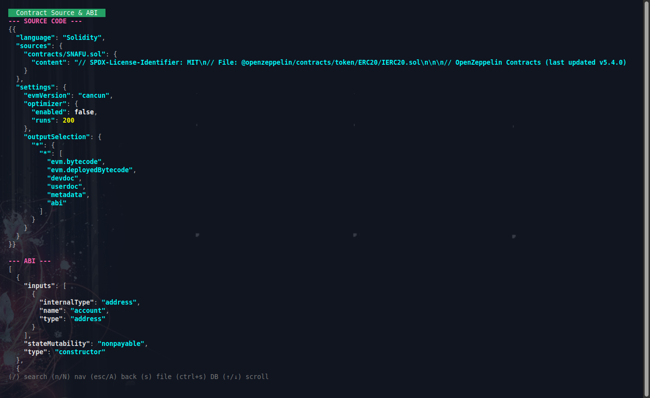 Heatmap visualization of contract interactions